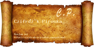 Czifrák Piroska névjegykártya