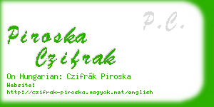 piroska czifrak business card